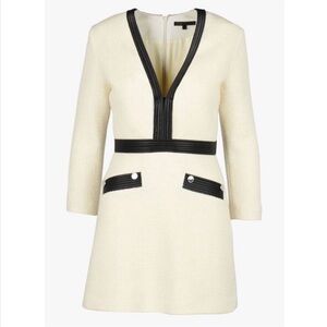 Maje Cream and Black Dress